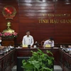 Ông Đồng Văn Thanh, Chủ tịch Ủy ban Nhân dân tỉnh Hậu Giang phát biểu. (Ảnh: Hồng Thái/TTXVN)