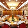 Tổng Bí thư Nguyễn Phú Trọng phát biểu kết luận cuộc họp Bộ Chính trị, Ban Bí thư. (Ảnh: Trí Dũng/TTXVN)