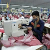 Sản xuất lao động tại công ty May Hưng Yên. (Ảnh: Phạm Kiên/TTXVN)