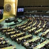 Một phiên họp của Đại hội đồng Liên hợp quốc khóa 76 tại trụ sở Liên hợp quốc ở New York (Mỹ), ngày 21/9 vừa qua. (Ảnh: THX/TTXVN)