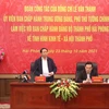 Phó Thủ tướng Lê Văn Thành phát biểu tại buổi làm việc. (Ảnh: Hoàng Ngọc/TTXVN)