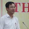 Ông Võ Nguyên Chương, Phó Giám đốc Sở Tài nguyên-Môi trường thành phố Đà Nẵng phát biểu tại Hội thảo. (Ảnh: Quốc Dũng/TTXVN)