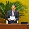 Phó Chủ tịch Quốc hội Nguyễn Đức Hải điều hành phiên họp. (Ảnh: Minh Đức/TTXVN)