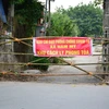Một khu cách ly, phong tỏa tại Nam Định. (Ảnh: Công Luật/TTXVN)