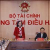 Bà Trương Thị Mai, Ủy viên Bộ Chính trị, Bí thư Trung ương Đảng, Trưởng Ban Tổ chức Trung ương, Phó Trưởng Ban chỉ đạo phát biểu tại buổi làm việc. (Ảnh: Phương Hoa/TTXVN)