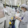 Công nhân ở Bắc Giang tích cực tham gia sản xuất. (Ảnh: Danh Lam/TTXVN)