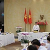 Thủ tướng Phạm Minh Chính chủ trì buổi làm việc với lãnh đạo chủ chốt tỉnh Bà Rịa-Vũng Tàu. (Ảnh: Dương Giang/TTXVN)