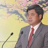 Thứ trưởng Bộ Nông nghiệp và Phát triển Nông thôn Trần Thành Nam phát biểu tại điểm cầu Bộ Nông nghiệp và Phát triển Nông thôn. (Ảnh: Vũ Sinh/TTXVN)