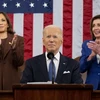 Tổng thống Mỹ Joe Biden đọc Thông điệp Liên bang 2022 tại phiên họp lưỡng viện Quốc hội ở Washington, DC, ngày 1/3 vừa qua. (Ảnh: AFP/TTXVN)