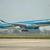 Máy bay của hãng hàng không Vietnam Airlines. (Ảnh: CTV/Vietnam+)