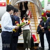 Du khách quốc tế người Hàn Quốc đến Phú Quốc sau gần hai năm du lịch Việt Nam bị đóng băng do dịch COVID-19. (Ảnh: Hồng Đạt/TTXVN)