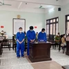 Các bị cáo tại phiên tòa xét xử sơ thẩm do Tòa ánh Nhân dân tỉnh Thừa Thiên-Huế mở. (Nguồn: cand.com.vn)