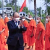 [Photo] Chủ tịch nước thăm Học viện Phật giáo Nam tông Khmer 