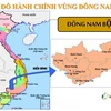 Vùng Đông Nam Bộ gồm 6 tỉnh, thành phố trực thuộc Trung ương là Thành phố Hồ Chí Minh, Đồng Nai, Bình Dương, Bà Rịa-Vũng Tàu, Bình Phước và Tây Ninh. (Nguồn: Bản đồ Việt Nam)