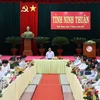 Hình ảnh Thủ tướng làm việc với lãnh đạo chủ chốt tỉnh Ninh Thuận