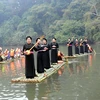 Bơi mảng - Hát Then trên hồ Nà Nưa thuộc Khu di tích lịch sử Quốc gia đặc biệt Tân Trào, Ban Quản lý các Khu du lịch tỉnh Tuyên Quang. (Ảnh: Vũ Quang/TTXVN)