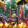 Lễ rước cỏ voi của người dân thôn Xuân Tảo, xã Xuân Giang. (Ảnh minh họa: Quang Quyết/TTXVN)