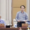 Chủ nhiệm Ủy ban Pháp luật của Quốc hội Hoàng Thanh Tùng trình bày báo cáo thẩm tra. (Ảnh: Doãn Tấn/TTXVN)