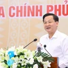 Phó Thủ tướng Chính phủ Lê Minh Khái phát biểu chỉ đạo. (Ảnh: Văn Điệp/TTXVN)