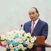 Chủ tịch nước Nguyễn Xuân Phúc phát biểu tại buổi lễ. (Ảnh: An Đăng/ TTXVN)