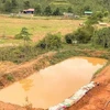 Hồ nước nơi xảy ra vụ đuối nước thương tâm tại thôn Lán Tranh, xã Đưng K'Nớ, huyện Lạc Dương, tỉnh Lâm Đồng. (Ảnh: TTXVN phát)