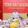 Hành ảnh Thủ tướng làm việc với lãnh đạo chủ chốt tỉnh Bắc Giang