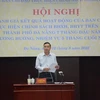 Chủ tịch UBND thành phố Đà Nẵng Lê Trung Chinh phát biểu tại Hội nghị. (Ảnh: Văn Dũng/TTXVN)