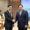 Thủ tướng Phạm Minh Chính tiếp Phó Thủ tướng Singapore Heng Swee Keat. (Ảnh: Dương Giang/TTXVN)