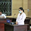 Bị cáo Lê Phượng Linh tại phiên xét xử sơ thẩm. (Ảnh: Thanh Tân/TTXVN)