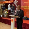 Đại sứ Việt Nam tại Pháp Đinh Toàn Thắng phát biểu nhân lễ kỷ niệm Quốc khánh Việt Nam tại Pháp. (Ảnh: Thu Hà/Vietnam+)