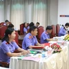 Lãnh đạo Viện Kiểm sát Nhân dân Thành phố Hồ Chí Minh tham dự hội nghị tập huấn. (Ảnh: Thành Chung/Vietnam+)