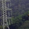 Để thi công kéo dây, ngành điện lực Lào Cai đã phải cắt điện tại một số ngăn lộ. (Ảnh: Huy Hùng/TTXVN)