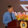 Ông Trần Thanh Hải, Phó Chủ tịch Tổng Liên đoàn Lao động Việt Nam phát biểu. (Ảnh: Thanh Vũ/TTXVN)
