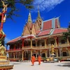 Chùa Chung Rút có bề dày văn hóa truyền thống nhất trong các ngôi chùa Khmer ở Tây Ninh. (Ảnh: Hồng Đạt/TTXVN)