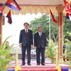 Lễ đón Chủ tịch Quốc hội Vương Đình Huệ thăm chính thức Campuchia