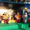 Các nghệ sỹ, nghệ nhân biểu diễn tại Không gian Hội tụ tinh hoa Di sản văn hóa phi vật thể đại diện các vùng, miền tại Bạc Liêu năm 2022. (Ảnh: Nhật Bình/TTXVN)
