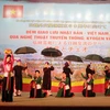 Nghệ sỹ Trung tâm văn hóa Nghệ thuật Hà Nam biểu diễn tiết mục chèo. (Ảnh: Đại Nghĩa/TTXVN)
