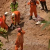 Lực lượng cứu hộ tại hiện trường một vụ sập mỏ ở Indonesia. Ảnh minh họa. (Nguồn: AP)