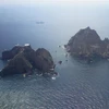 Quần đảo tranh chấp mà Hàn Quốc gọi là Dokdo trong khi Nhật Bản gọi là Takeshima. (AFP/TTXVN)