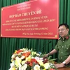 Đại tá Nguyễn Ngọc Quang, Phó giám đốc Công an tỉnh Đồng Nai phát biểu tại họp báo. (Ảnh: Nguyễn Văn Việt/TTXVN)