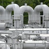 Hệ thống đường ống dẫn khí đốt tại trạm OGE lớn nhất châu Âu ở Werne, Đức. (Ảnh: AFP/TTXVN)