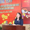 Phó Chủ tịch nước Võ Thị Ánh Xuân phát biểu tại buổi trao quà. (Ảnh: Ngọc Thiện/TTXVN)