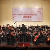 Một tiết mục trong Chương trình hòa nhạc chào Xuân "New Year Concert 2023." (Ảnh: Phạm Kiên/TTXVN)
