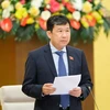 Chủ nhiệm Ủy ban Đối ngoại của Quốc hội Vũ Hải Hà sẽ trình bày báo cáo kết quả công tác đối ngoại của Quốc hội từ đầu nhiệm kỳ, Chương trình hoạt động đối ngoại của Quốc hội năm 2023. (Ảnh: Minh Đức/TTXVN)