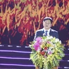 Chủ tịch UBND tỉnh Điện Biên Lê Thành Đô phát biểu khai mạc Lễ hội. (Ảnh: Xuân Tư/TTXVN)