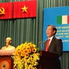 Chủ tịch UBND TP Hồ Chí Minh Phan Văn Mãi phát biểu tại buổi lễ. (Ảnh: Hứa Chung/TTXVN)