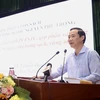 Phó Trưởng ban Nội chính Trung ương Nguyễn Thái Học phát biểu tại hội nghị. (Ảnh: Trần Lê Lâm/TTXVN)