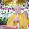 Hòa thượng Thích Thiện Nhơn, Chủ tịch Hội đồng Trị sự Giáo hội Phật giáo Việt Nam. (Ảnh: Xuân Khu/TTXVN)