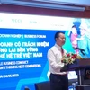 Ông Nguyễn Quang Vinh, Phó Chủ tịch VCCI phát biểu tại Diễn đàn. (Nguồn: Báo Công Thương)