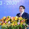 Thủ tướng Phạm Minh Chính phát động Phong trào “Cả nước thi đua xây dựng xã hội học tập, đẩy mạnh học tập suốt đời giai đoạn 2023-2030.” (Ảnh: Dương Giang/TTXVN)